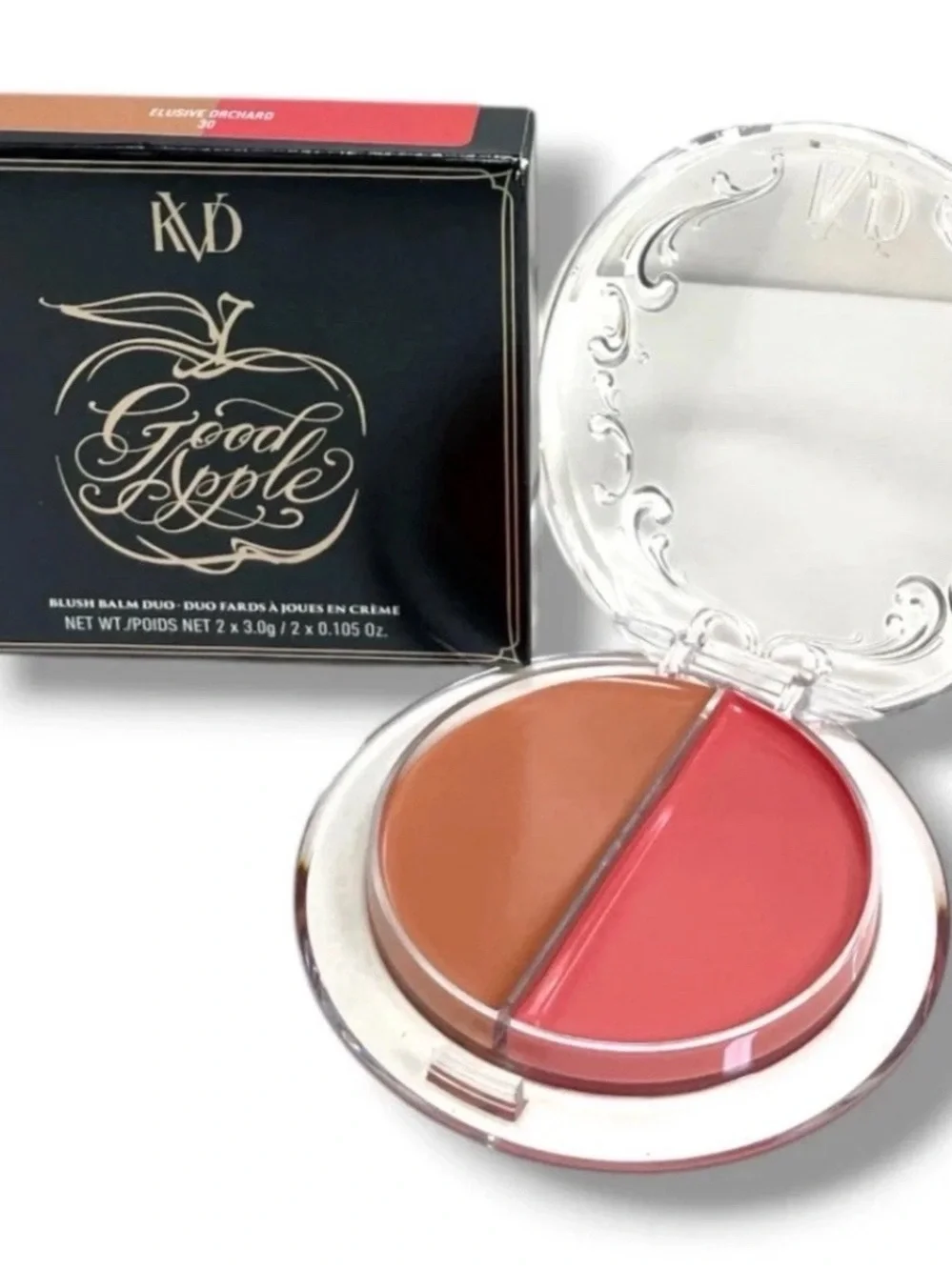 KAT VON D Good Apple Blush Balm Duo ~ 30 Elusive Orchard (Glass/Gilded Apple)